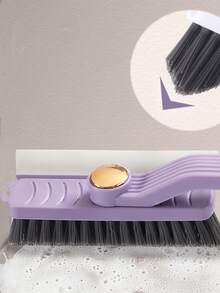 1件装/二合一缝隙清洁刷，带刮条 - 硬毛缝隙刷和硅胶刮刀，可旋转刷头，适用于浴室、厨房和窗户轨道，深度清洁工具 - A - 查看 5