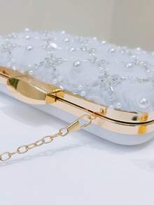 Túi cầm tay nữ, túi đính sequin, túi lưới trắng đính hoa hồng 3D, túi đính ngọc trai, túi dự tiệc cưới, túi phù hợp với váy dạ hội, phụ kiện váy dự tiệc, đồ dùng cưới, túi cầm tay nữ thanh lịch, quà tặng cho nữ, quà tặng ngày Valentine - Nhiều màu - Xem 7