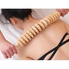Rolo de Massagem de Madeira para Terapia, Rolo de Massagem para Modelagem Corporal e Drenagem Linfática, Bastão de Massagem de Ponto de Gatilho - Multicolorido - Visão 6