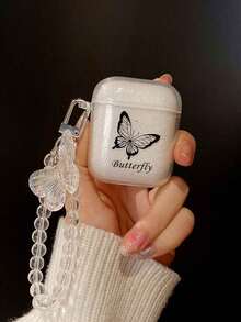 1 con bướm lấp lánh trong suốt + dây đeo hình bướm, tương thích với ốp tai nghe không dây Bluetooth Apple Pro 2/Pro thế hệ 1/2/3, ốp mềm sáng tạo cho thế hệ thứ 4. - Nhiều màu - View 10