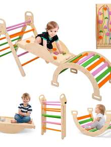 Baby Climbers & Play Structures - Natural Wood Color - View 1