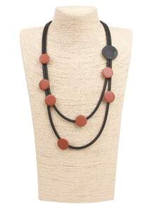 MARLIWOO 1件手工多层串珠波西米亚风时尚项链，女士款 - 彩色 - 查看 23