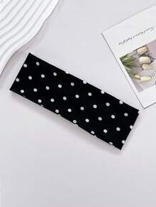 1条新款波点瑜伽弹力发带，时尚波点化妆发带，运动健身吸汗带 - 彩色 - 查看 6