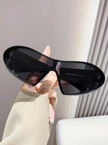 LiMiaoMiao 1pc Unisex Oversized Cat-Eye Fashion Glasses, Y2K Style, Novelty, Funny, Party, Vacation Accessory Beach Accessories For Women Glasses Shades For Summer Beach Vacation,Outdoor,Travel - 黃色 - 查看 11