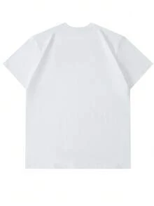 Blusa feminina de verão, peça única, 100% algodão, camiseta plus size, camiseta masculina com estampa e a inscrição "Minha última palavra será", perfeita para um look streetwear de verão, camiseta de algodão. - Branco - Ver 2