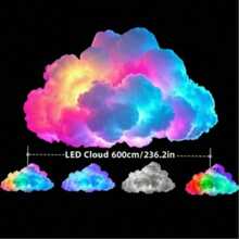 Đèn chiếu LED 3D hình đám mây sấm sét - Cấp nguồn USB, có thể điều chỉnh độ sáng, điều khiển từ xa, có thể gắn tường, không cần pin, bao gồm nguồn sáng, chất liệu ABS, không dây, ánh sáng nhiều màu, thích hợp cho phòng chơi game, nhà để xe, câu lạc bộ, tiệc tùng, với nhịp điệu âm nhạc và hiệu ứng sấm sét. - Đám mây sét 3D - Xem 12