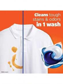 PODS Liquid Laundry Detergent Packs Spring Meadow Scent With 3-In-1 Technology For Ultimate Cleaning Power. These Pre-Measured Pacs Combine Detergent Stain Remover And Brighteners To Target Stubborn Stains And Odors In All Temperatures. Ideal For Large Families 16 Count Activewear And Everyday Laundry In Both HE And Standard Machines. The Dissolvable Film Releases A Burst Of Freshness That Lasts Providing Complete Care For Colors And Whites With Effortless Convenience In Every Load. - Đơn - Xem 3
