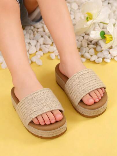 Dép lê đế dày dệt kiểu Bohemian cho nữ, dép sandal đế xuồng dệt dây gai kiểu retro mùa hè, giày đi biển chống trượt phù hợp cho các chuyến đi biển và mang hàng ngày.