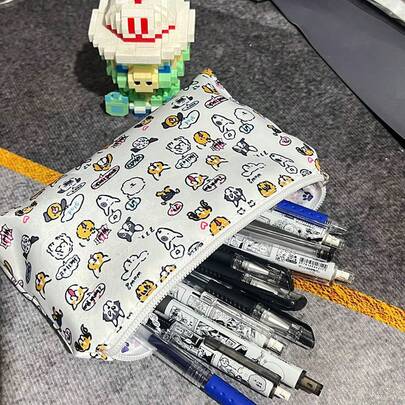 Large Capacity Storage Bag/Pencil Case, Essential For Students. Can Be Used As Student Pencil Case, Desktop Organizer Or Desktop Decor, Student Stationery Storage Bag, Back To School/Graduation Gift