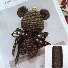 Crochet Knitting Yarn, Gold & Silver Hollow Tube Yarn, Handmade Craft Yarn Suitable For Doll, Accessories, Bags And Other DIY Projects - Multi-color 50g - View 7