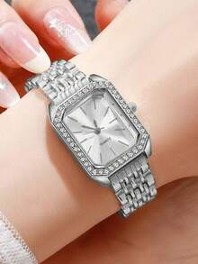 YOLAKO1 1件時尚商務休閒女款鋼帶石英手錶，適合派對、慶典、婚禮和日常佩戴。它是學生返校季、畢業季和感恩節期間送給女士的最佳禮物。 - 白色 - 查看 6