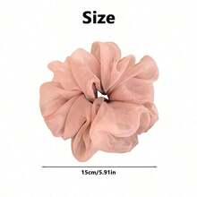 Bộ 5 chiếc/1 chiếc dây buộc tóc bằng vải chiffon mềm mại, dây chun buộc tóc, kẹp tóc đuôi ngựa, phụ kiện búi tóc thanh lịch, phụ kiện tóc nữ, dụng cụ làm đẹp, phụ kiện tóc xoăn, quà tặng cho phái nữ. - Nhiều màu - Xem 3