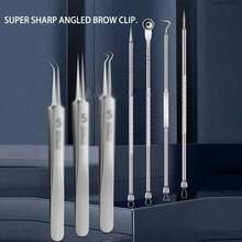 7pcs Acne Needle Kit Portable With Storage Box, Fashionable Professional High Precision Stainless Steel Acne Needle Set, Recommended By Beauty Salon Professionals, Suitable For Oily/Dry/Sensitive Skin, Dual-Head Acne Needle With Fine Needle + Pressure Ring, Single Round/Multiple Round Ring Needle/Spoon-Shaped Needle/Knife-Shaped Needle Design, Scar-Free Portable Acne Picking Needle For Home Use, Suitable For Beginners, Blackheads, Whiteheads, Acne, Holiday Gift - 1pcs - 查看 5