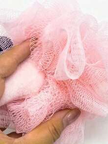 1 miếng bọt biển tắm hình chim hồng hạc màu hồng dễ thương, hoa tắm hình trái tim, bông tắm tẩy tế bào chết. - Một kích thước phù hợp với tất cả - Xem 6