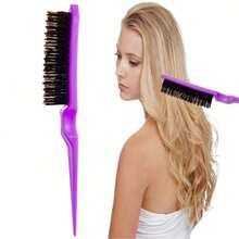 Set de 3 piezas Nuevo Kit de Peines de Peinado, Peine Esponjoso para Esponjado, Peine de Cola de Acero, Cepillo de Cejas de Doble Extremo - peine - Ver 8