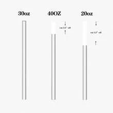 8 Pack Replacement Straws For IceFlow Stainless Steel Tumbler, Reusable Straws - 白色 - 查看 4