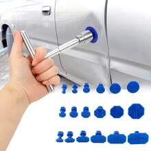 19pcs Car Dent Repair Tool Kit (18 Plastic Puller Tabs + 1 T-Handle), T-Handle Dent Puller, Universal Auto Parts, Car Body Paintless Dent Repair Puller Set, Manual Tool Kit - Car Repair Tools - View 2