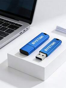 Biyetimi 64GB/128GB/32GB USB Flash Drive, High Speed Memory Stick, Black/Color/Transparent - Blue - View 4