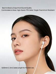 REMAX Trådbundna in-ear-hörlurar kompatibla med Apple iPhone 15/14/13/12/11 och Android-telefoner med typ C. HD-röstsamtal. - Visa 8