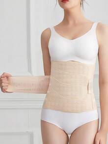 4pcs Women's Breathable Waist Trimmer Belt Slimming Waist Shaper - Apricot - View 3