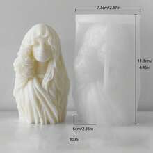 Goddess Portrait Plaster Ornament Silicone Mold DIY Human Statue Aromatherapy Candle - Portrait - View 4