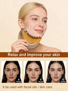 Bàn chải massage mặt dẫn lưu bạch huyết, bàn chải làm thon gọn cằm đôi, thiết kế công thái học định hình đường nét da, giảm mệt mỏi. - Xem 6