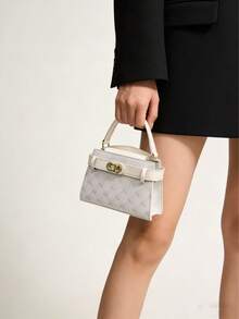 Bolso de mano casual versátil y de color contrastante de moda para mujeres - Blanco - Ver 5