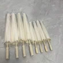 1 peça/6 peças/10 peças Decoração de Casamento Estilo Europeu de Alta Qualidade, Material Artesanal Pintado à Mão, Guarda-chuva Branco Pintado à Mão (Mais Estilos Disponíveis na Loja) - Multicolorido - Visão 17