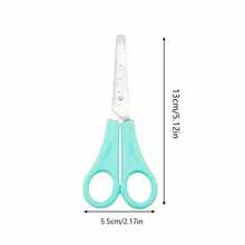 1pc Ruler Marked Student Scissors, DIY Craft Scissors, Office Paper Cutting Scissors, Random Color - Single Piece - View 5
