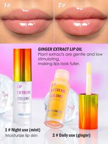 日夜丰唇护理油套装，持久滋润，光泽亮丽，富含生姜薄荷丰唇精华，即刻丰盈双唇，超级滋养保湿修护唇油，丰盈滋养唇部护理油 - Honey - 查看 3
