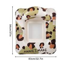 Cama flotante con reposabrazos y respaldo inflable con estampado de leopardo, tumbona plegable inflable para adultos para uso en piscina exterior, flotador de piscina, artículo esencial para la playa - Multicolor - Ver 7