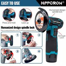 Bộ dụng cụ mài góc không chổi than bằng thép hợp kim 12V 1300mAh*2 (bao gồm 2 pin, găng tay, nút bịt tai, kính bảo hộ, bộ sạc và 8 đĩa mài), dụng cụ điện cầm tay tốc độ cao 19500RPM nhỏ gọn cấp công nghiệp để mài, đánh bóng và cắt, thích hợp cho kim loại, gỗ, các dự án DIY tại nhà và làm vườn. - Không kèm pin - Xem 6