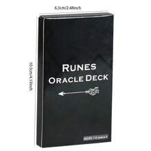 Limited Edition 26-Card Rune Oracle Deck - Premium Cardstock Mystical Guidance Cards With Norse Mythology Rune Symbols And Interpretation Guide, For Divination, Meditation, And Rune Reading, Spiritual Practice, Esoteric Style, High-Quality Printing - Black - View 3