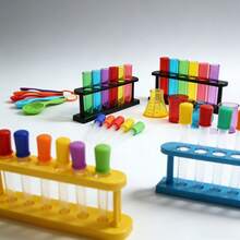 1 Set de Kit de Experimentos Científicos Coloridos, Herramientas Educativas Divertidas para Experimentos, Set de Experimentos Multicolor que Incluye Tubos de Ensayo, Vasos de Precipitados, Cuentagotas y Tazas Medidoras, Suministros Agradables para Experimentos Científicos en el Hogar y el Aula, Adecuado para Educación Familiar, Actividades en el Aula y Entusiastas de la Ciencia, Experimentos Interactivos y Divertidos - Serie de experimentos de color - Ver 4