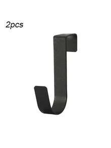 2/5 Pcs Stainless Steel Hooks, Simple Door Hooks, Desktop Drawer Partition Cabinet Door Back Hooks, Reversible And Compatible With Doors And Cabinet Doors - Multicolor - View 9