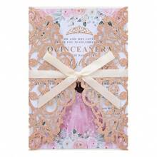 Bộ 10 thiệp mời cưới lấp lánh (bao gồm 10 bìa, 10 thiệp trắng bên trong và 10 nơ) - Thiệp chúc mừng phù hợp cho nhiều dịp và chủ đề khác nhau như đám cưới, tiệc tùng, lễ hội, lễ nghỉ hưu, tiệc đính hôn, sinh nhật và tiệc chiêu đãi doanh nghiệp. - Nhiều kiểu dáng - Xem 7