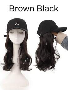Synthetic Hat Wig 16 Inch (About 40cm) Baseball Cap With Adjustable Hat Wave Curly Hairpiece For Women Daily Use - Multicolor - View 8