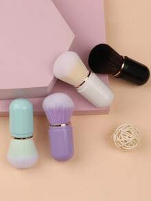 1 cọ trang điểm mini dạng viên nang có thể thu gọn, cọ đánh phấn má hồng tiện dụng khi đi du lịch, bộ cọ trang điểm di động đầy đủ kèm nắp bảo vệ. - Nhiều màu - Xem 2