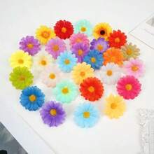 100pcs/20pcs Vivid Daisy Artificial Flowers - Ideal For Home Decor, Wedding, Gardening, DIY Flower Wreaths And Gift Accessories, Fake Flowers - Colorful Daisies - View 3