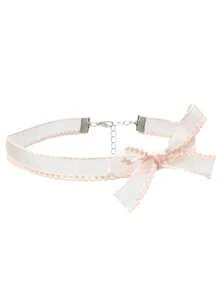 1 chiếc vòng cổ choker choker bằng vải voan mỏng kiểu retro dành cho nữ, kiểu dáng thanh lịch, thích hợp đeo quanh xương quai xanh. - Nhiều màu - Xem 4
