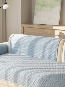 1 tấm bọc ghế sofa dệt kim thoáng khí - Có thể giặt máy, thân thiện với thú cưng, mặt sau chống trượt, phù hợp với ghế đơn/ghế đôi/ghế sofa 3-4 chỗ và ghế sofa góc, tạo không gian nhà mới mẻ và thời trang. - Màu xanh nhạt - Xem 8