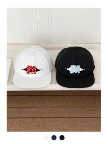 1pc Breathable Spring Summer Letter Printed Flat Brim Baseball Cap, Plus Size Adjustable Fit,Beach,Holiday - Multicolor - View 7