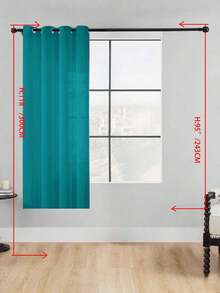 1 buah Tirai Tipis, Melembutkan Pencahayaan, Berlubang, Bagian Atas dengan Lubang Pengait, Semi-Transparan, Dapur, Cocok Untuk Rumah Atau Kantor, Kamar Tidur, Balkon, Ruang Tamu, Warna Polos, Produk Baru, Minimalis, Rustik - Hijau - View 44