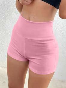Quần short nữ AITYI Studio, ôm dáng, thời trang, thiết kế tinh tế, tôn dáng, gợi cảm, phù hợp cho tập thể dục và hoạt động ngoài trời, màu hồng mùa hè. - Hồng - Xem 8