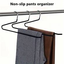 Bộ 10/20 móc treo quần hình con ngỗng, dụng cụ sắp xếp tủ quần áo tiết kiệm không gian, móc treo quần bằng kim loại kiểu mở, kẹp quần chống trượt dùng được cho cả nam và nữ, món quà lý tưởng. - Nhiều màu - Xem 2