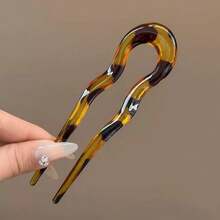2 chiếc kẹp tóc hình chữ U bằng acrylic thanh lịch, phụ kiện búi tóc cao cấp, đồ trang trí tóc kiểu Trung Quốc mới, kẹp tóc nối, ghim tạo kiểu tóc, thích hợp cho mùa hè, kỳ nghỉ, du lịch. - Nhiều màu - Xem 2
