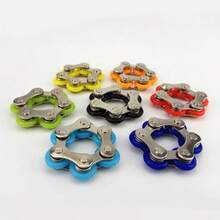 2pcs/4pcs/6pcs Bicycle Chain Decompression Toy, Transformable Iron Chain Stress Relief Fidget Toy For Adults - Multicolor - View 5
