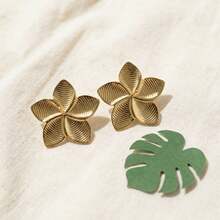 Gold Sunflower Earrings, Accessories, Holiday Gift - Gold - View 11