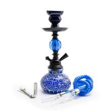 1 Bộ Shisha nhỏ một/hai ống, bao gồm 10 giấy cuốn và 10 đầu hút dùng một lần, phụ kiện shisha thủy tinh đầy đủ, không cần điện. - Một cỡ - Xem 22