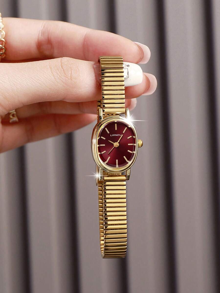 Reloj pulsera de moda para mujer, reloj de cuarzo vintage, lujoso, minimalista, elegante y ligero, adecuado para uso diario, cumpleaños, fiestas, reuniones, regalo ideal para ti o tus amigos
